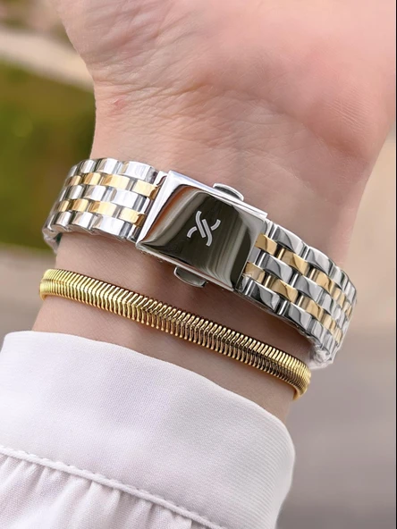 Daniel Klein Çelik Kordon 2 Yıl Garantili 30 Mt Suya Dayanıklı Kadın Kol Saati+ Bileklik BDK.10863-4 - Resim 3