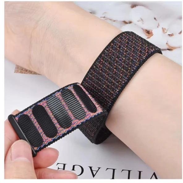Xiaomi Mi Band 8 Pro/9 Pro Uyumlu Elastik Naylon Spor Kordon - Mavi - 7