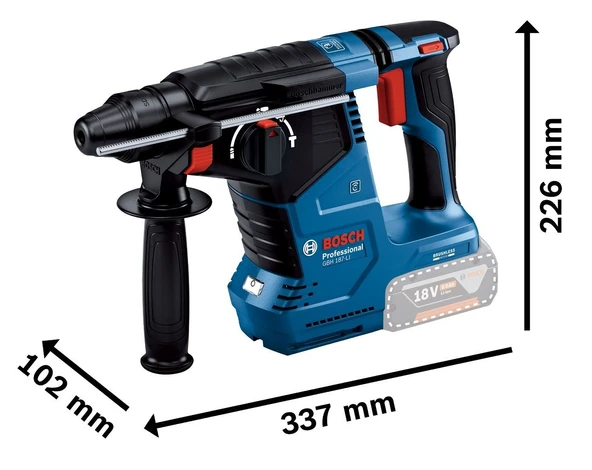 BOSCH GBH 187 LI Akülü Kırıcı Delici 18 Volt (Akü ve Şarj Aleti Hariç) - 10