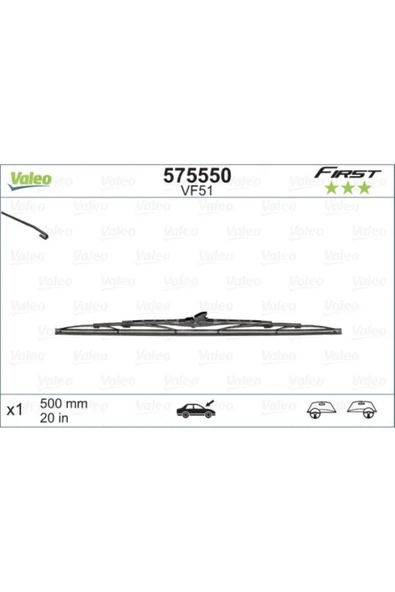 Valeo 575550 Ön Silecek Süpürgesi R19 R21 Kangoo (tek) 500mm - 2