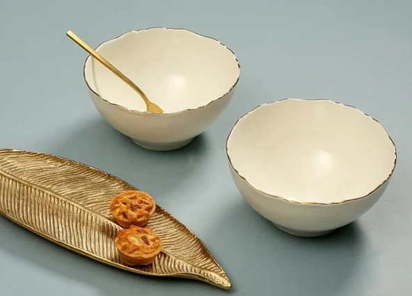 Porland Tide Altın Yaldız Kase 22cm