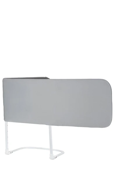 Wellgro Katlanır Yatak Bariyeri, 150x75 cm Çocuk Yatak Korkuluğu Düz Gri Desensiz - 5