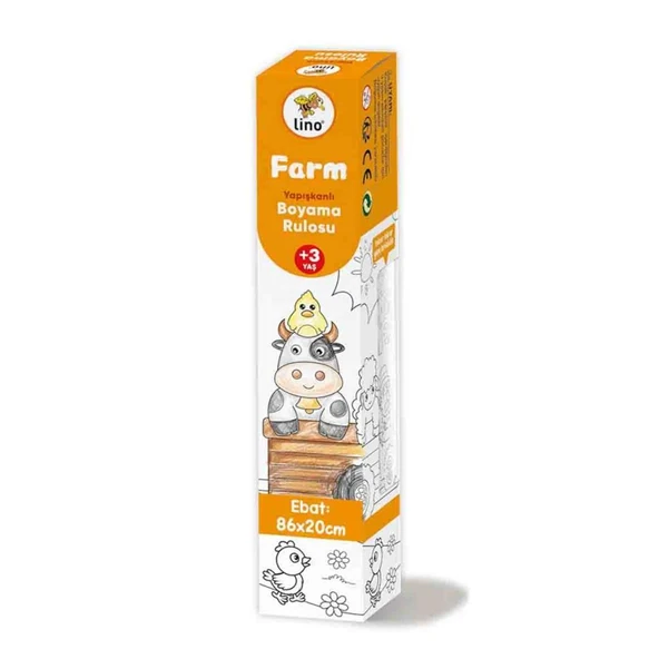 Carioca 4'lü Boyama Seti + Lino Yapışkanlı Boyama Kağıdı 86x20 cm Farm - 2
