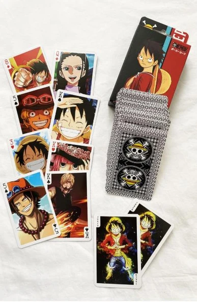 İskambil Kağıdı Anime One Piece Poker Oyun Kartı 54 Adet İskambil Destesi - 2