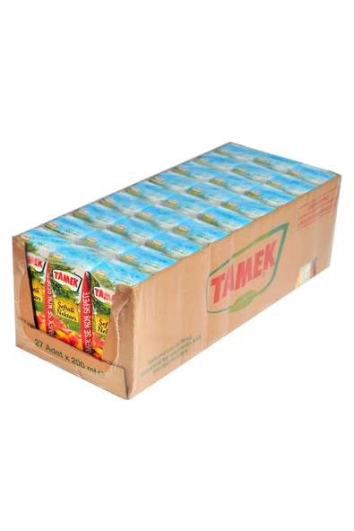 Tamek Şeftali Nektar Meyve Suyu 200 Ml 27 Li Koli