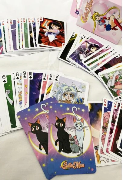 İskambil Kağıdı Anime Sailor Moon Poker Oyun Kartı 54 Adet İskambil Destesi - 8
