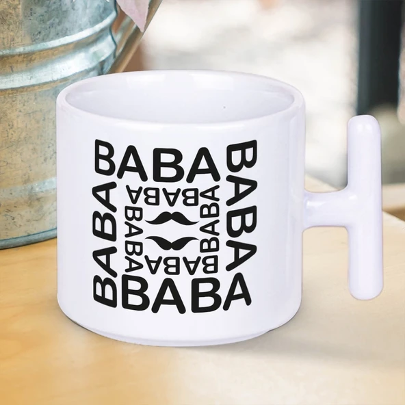 Baba Yazılı Babalar Gününe Özel Baskılı T Kupa Bardak