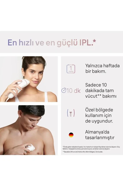 Braun- IPL Skin i·expert, Evde Tüy Alma, Ücretsiz Uygulama, Çanta, Gillette Venus, 3 Başlık, PL7253 - 6