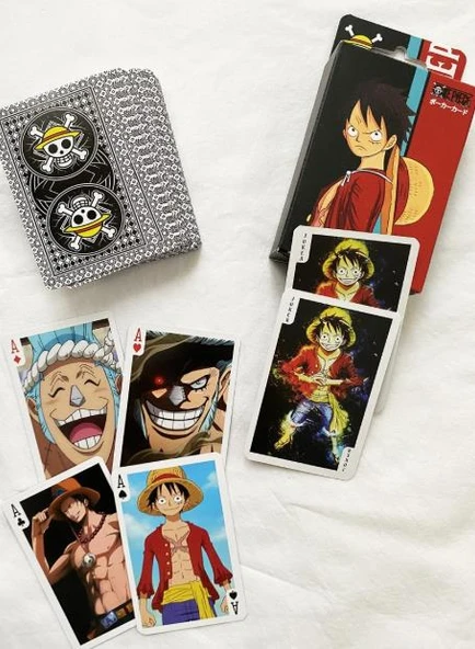 İskambil Kağıdı Anime One Piece Poker Oyun Kartı 54 Adet İskambil Destesi