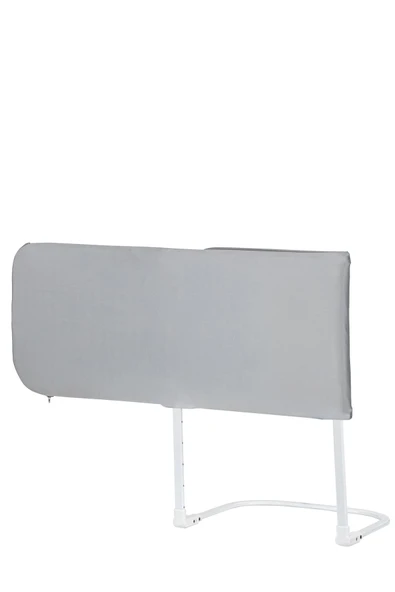 Wellgro Katlanır Yatak Bariyeri, 150x75 cm Çocuk Yatak Korkuluğu Düz Gri Desensiz - 7