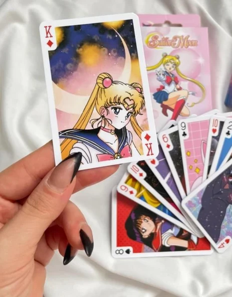 İskambil Kağıdı Anime Sailor Moon Poker Oyun Kartı 54 Adet İskambil Destesi - 2