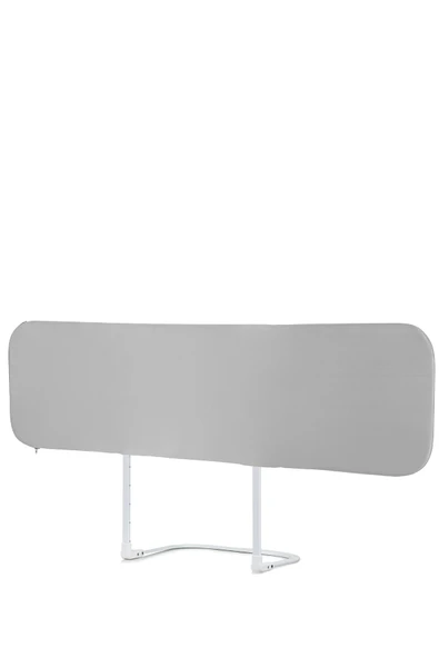 Wellgro Katlanır Yatak Bariyeri, 150x75 cm Çocuk Yatak Korkuluğu Düz Gri Desensiz - 6