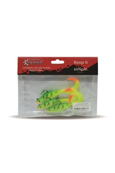 3559 Pencil Soft 10cm 12,5gr Turna Levrek Silikonu 3'lü Paket  01 - Resim 3