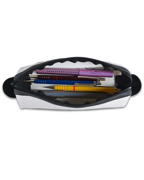 Yuga Rugan Deri Kalemlik Siyah Beyaz - 4