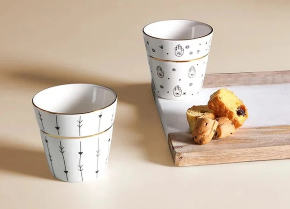 Porland Vici 2Li Porselen Bardak Takımı 200cc