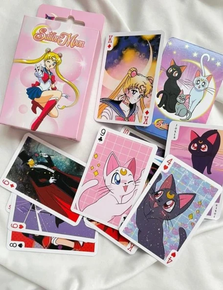 İskambil Kağıdı Anime Sailor Moon Poker Oyun Kartı 54 Adet İskambil Destesi - 5