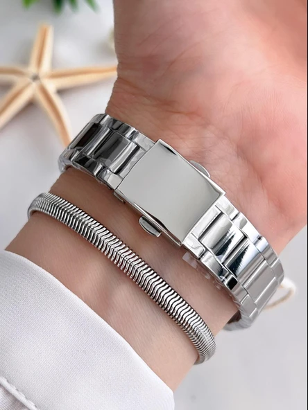 Ferrucci Kadın Kol Saati+Bileklik Özel Seri Çelik Kordon Kararma Renk Atma Yapmaz VS.BLKT.0304 - Resim 3