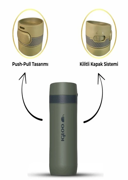 Igloo Squid Termos 600ml 205801 Haki - 3