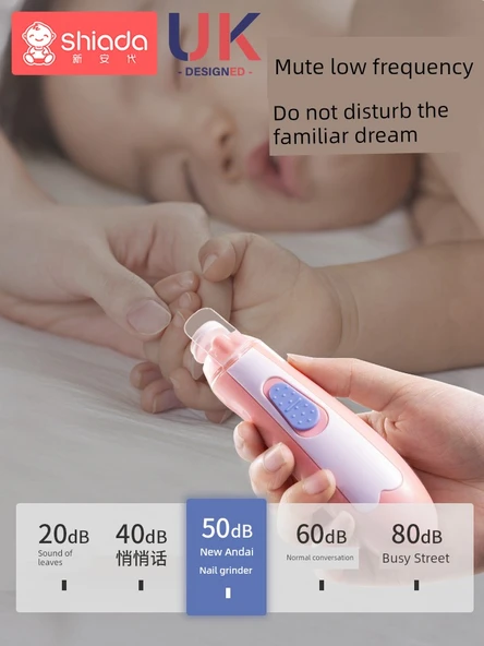 Akıllı Şarjlı Bebek Tırnak Törpüsü - Taro Moru - 9 Başlıklı USB Şarjlı - 2