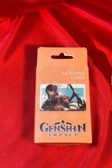İskambil Kağıdı Anime Genshin Poker Oyun Kartı 54 Adet İskambil Destesi - 4