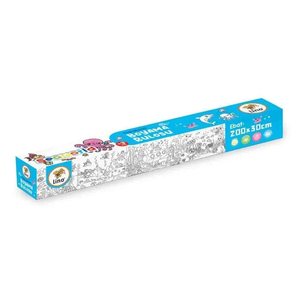 Carioca 4'lü Boyama Seti +Lino Yapışkanlı Boyama Kağıdı 200x30 cm Sea World - 2