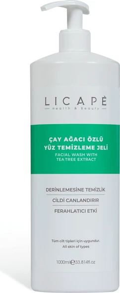 Licape Çay Ağacı Özlü Yüz Temizleme Jeli 1000ml - 2