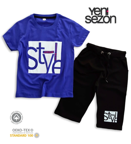 Triliya Pamuklu Unisex Çocuk Kapri Takımı (Cepli & Kordonlu, 3-12 Yaş) TRL-37