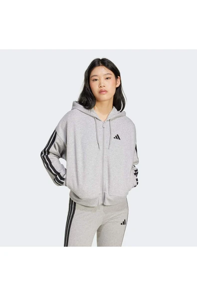 ADİDAS KADIN KAPÜŞONLU SWEATSHIRT W 3S FT FZ HD JE0055