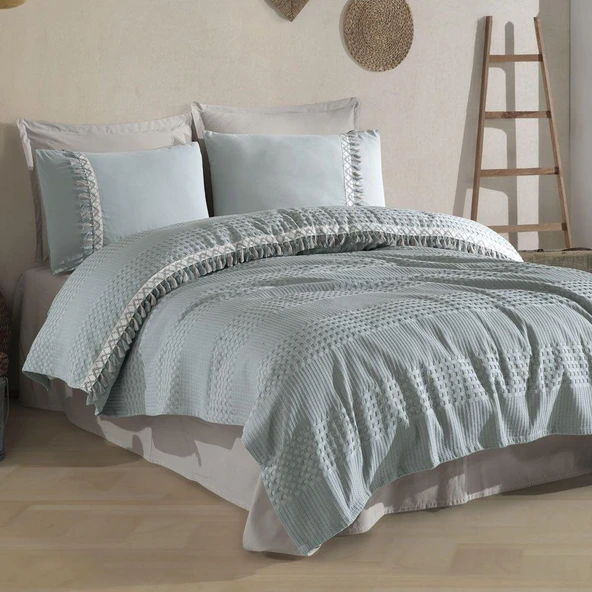 Clasy %100 Pamuk Çift Kişilik Pike Takımı Bohamline - 7