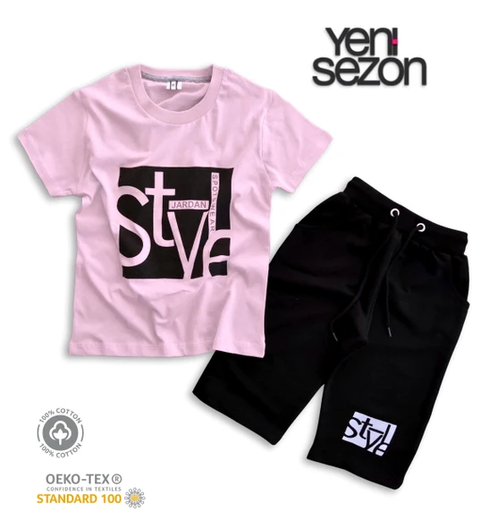 Triliya Pamuklu Unisex Çocuk Kapri Takımı (Cepli & Kordonlu, 3-12 Yaş) TRL-37 - 3