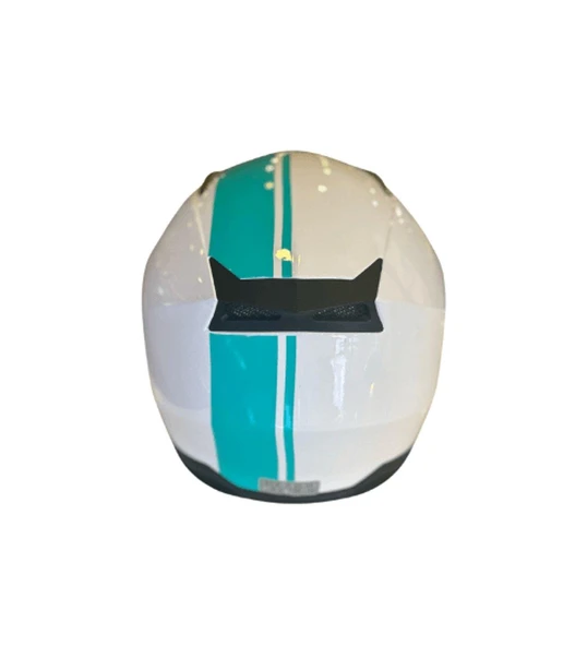 Jiekai Yarım Açık Güneş Vizörlü Kask Parlak Yeşil Beyaz M Beden (57-58 Cm) - Resim 2