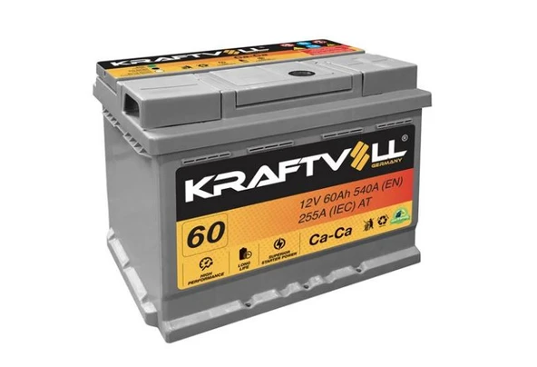 KRAFTVOLL AKÜ 12V 60AH 540A TAM KAPALI (242X175X190) - 1