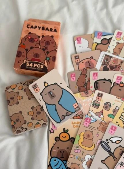 İskambil Kağıdı Capybara Poker Oyun Kartı 54 Adet İskambil Destesi - 2