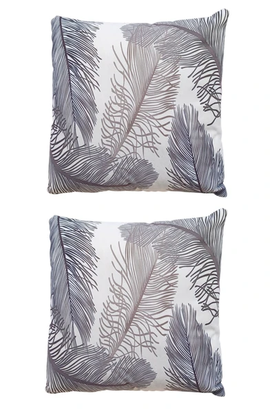 Dijital Baskılı Karışık Desenli Dekoratif Şık 2'li Tek Taraflı Kırlent Yastık Kılıfı