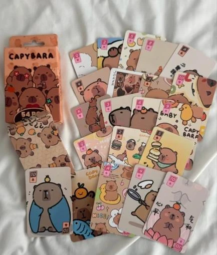 İskambil Kağıdı Capybara Poker Oyun Kartı 54 Adet İskambil Destesi