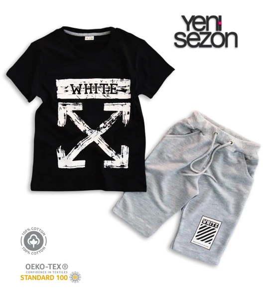 Triliya Pamuklu Unisex Çocuk Kapri Takımı (Cepli & Kordonlu, 3-12 Yaş) TRL-56 - 2