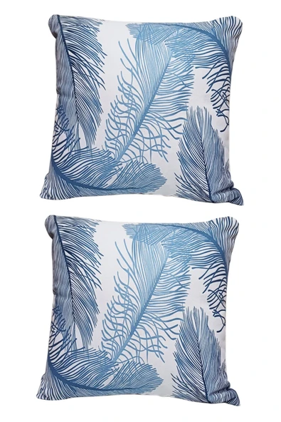 Dijital Baskılı Karışık Desenli Dekoratif Şık Tek Taraflı 2'li Kırlent Yastık Kılıfı