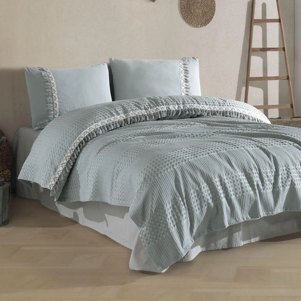 Clasy %100 Pamuk Tek Kişilik Pike Takımı Bohamline - 6