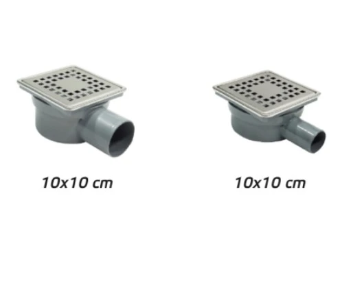 Borden İkon.10.50.düz.syh Yer Süzgeci 10x10 Çelik Çerçeve Düz Kapak Siyah Q50