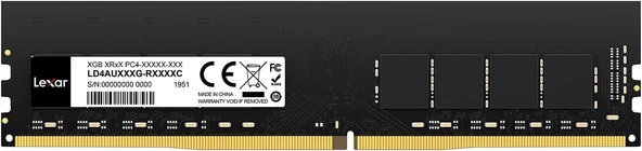 Lexar UDIMM 8GB DDR4 RAM, 3200 MHz, 288-Pin DDR4 U-DIMM Masaüstü Bellek, Yüksek Performanslı Bilgisayar Belleği, PC DRAM Modülü Yükseltme(LD4AU008G-B3200ASST)