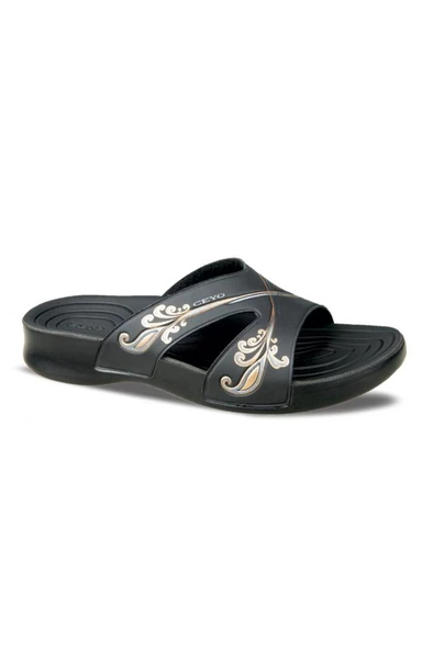 Ceyo 3400-20 Anatomik Taban Kadın Terlik Siyah 36-40