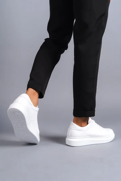 Bağcıklı Cilt Erkek Günlük Sneaker Ayakkabı - 3