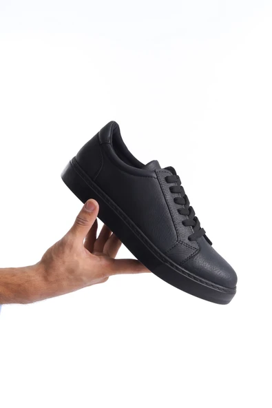 Bağcıklı Cilt Erkek Günlük Sneaker Ayakkabı - 4