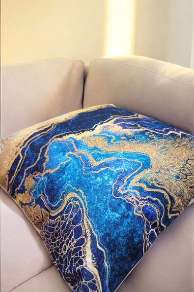 Dijital Baskılı Karışık Desenli Dekoratif Şık Tek Taraflı 2'li Kırlent Yastık Kılıfı - 2