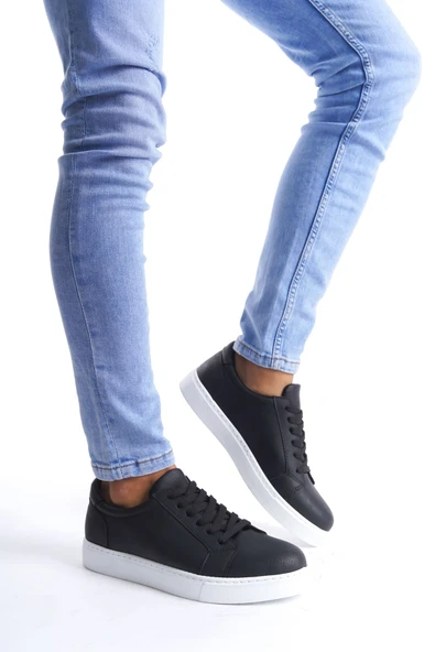 Bağcıklı Cilt Erkek Günlük Sneaker Ayakkabı - 2
