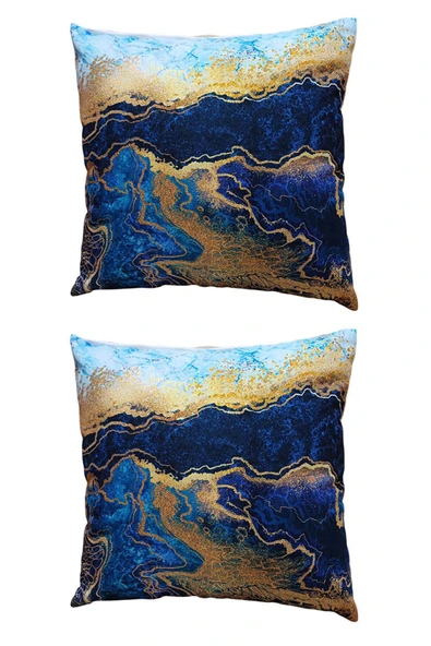 Dijital Baskılı Karışık Desenli Dekoratif Şık Tek Taraflı 2'li Kırlent Yastık Kılıfı