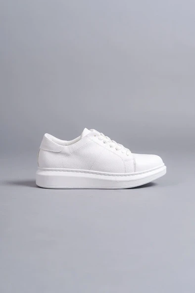 Bağcıklı Cilt Erkek Günlük Sneaker Ayakkabı - 4