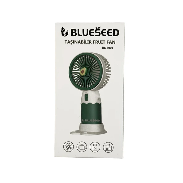 Blueseed BS-5001 Şarjlı Taşınabilir Fan Mini Vantilatör - 7