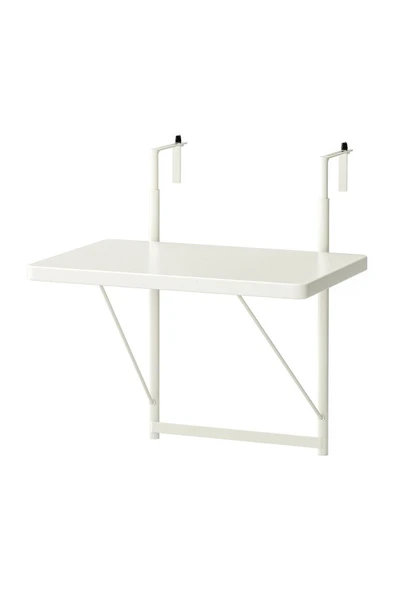 TORPARÖ Balkon Masası, Beyaz, 50 cm Duvara Monte