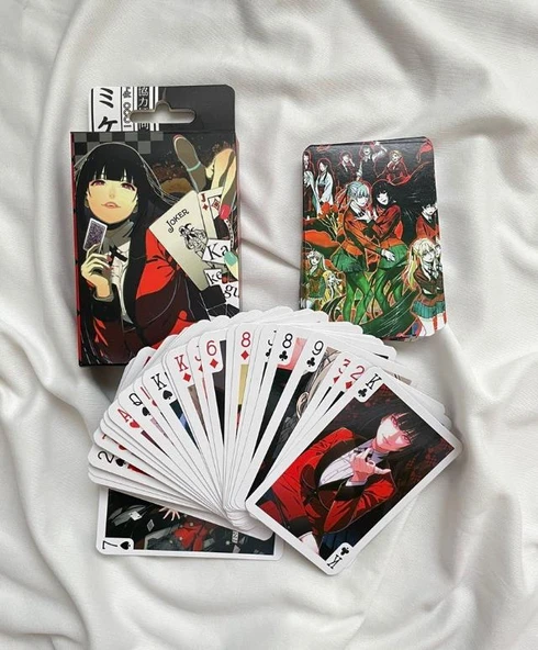 İskambil Kağıdı Anime Kakegurui Poker Oyun Kartı 54 Adet İskambil Destesi - 4
